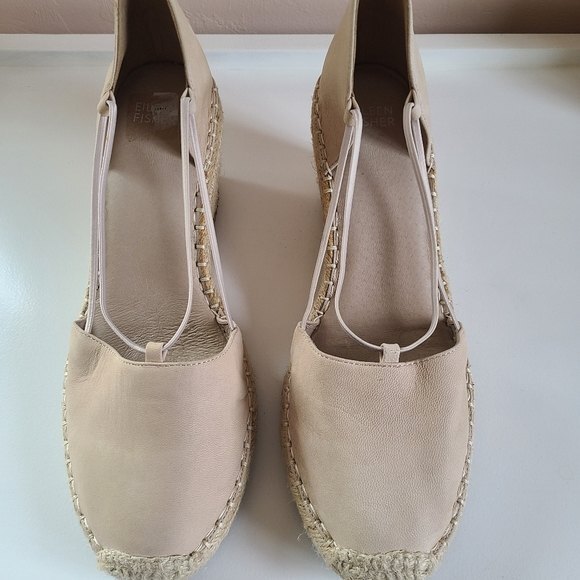 Eileen Fisher | Wedge d'Orsay Wedge Espadrille | Cream | Size 10 NWOT - Picture 2 of 15